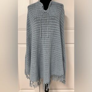 Claudia D. Open Knit Poncho Sweater